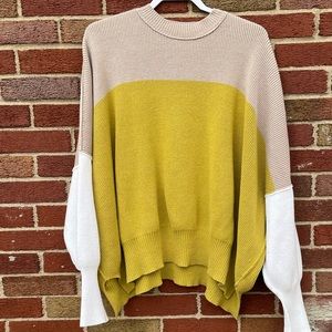 Free People Easy Street Color Block Sweater